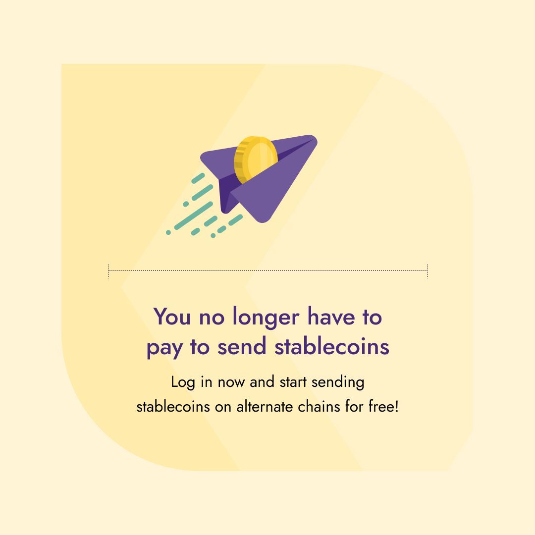 yellowcard_app's tweet photo. 🚀 Send Stablecoins for FREE! 💸
Now you can transfer stablecoins with zero fees using alternate chains on Yellow Card! 🎉 Fast, secure, and FREE—what’s better than that? 😎
Try it today and experience effortless transactions! #SendForFree #YellowCard #Stablecoins https://t.co/2dezdVT9ES