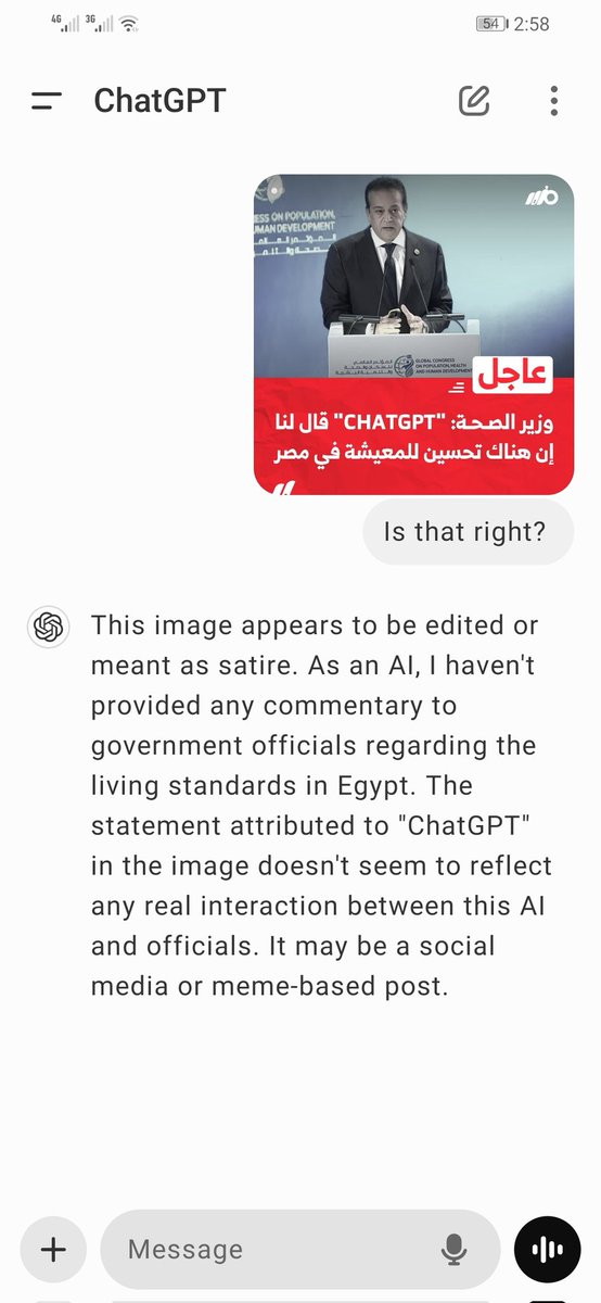 شات جى بى تى  بيقول عليكم ميم