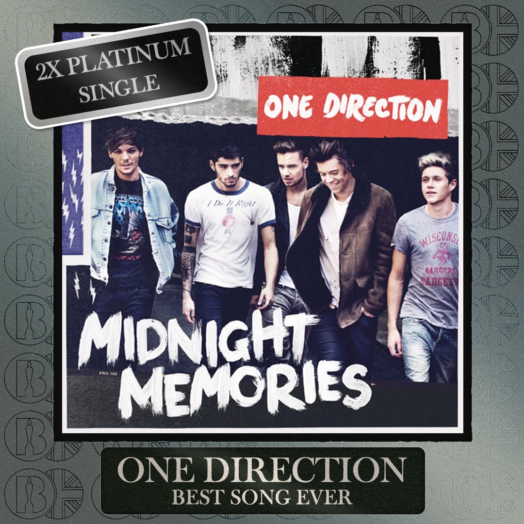 BRITs's tweet image. 'Best Song Ever', the single by @onedirection, is now #BRITcertified 2x Platinum