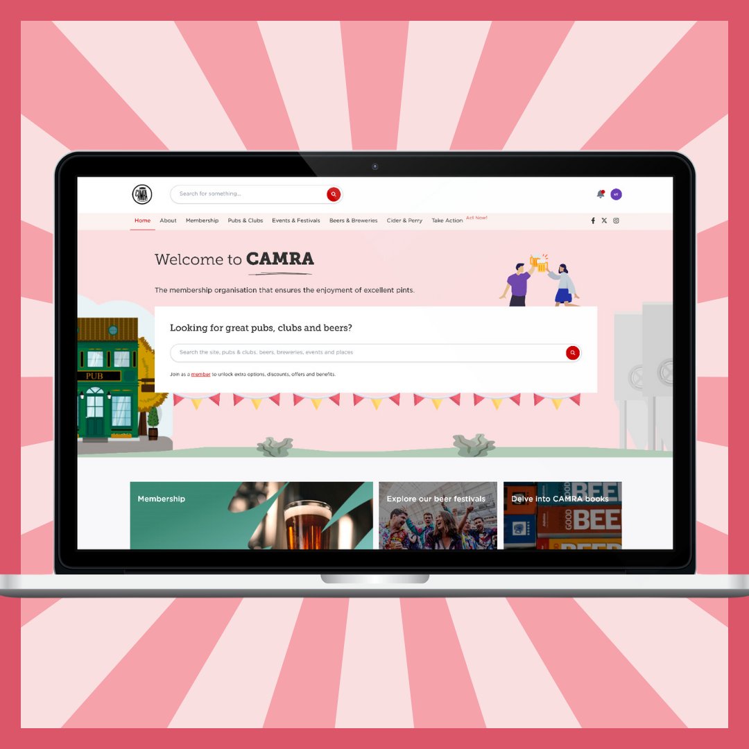 CAMRA_Official's tweet photo. 🚨 The new CAMRA website is live! 

💻 It is designed to make your experience of finding great pubs, beers &amp; events as simple as possible. Merging the old site, WhatPub &amp; the events platform, all our vital platforms are now in one place. 

👉 See here: https://t.co/Tg4wbSgpwU https://t.co/9ATKSbdOqe