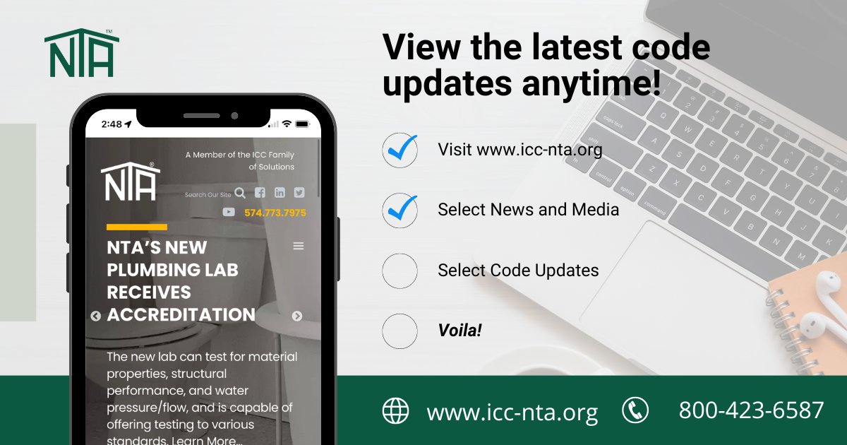 ICCNTA's tweet image. Looking for the latest off-site construction code updates in your state? ICC NTA has just what you need! We post all code updates to the news and media section of our website. View it any time from your phone or computer!
#nta #codeupdate #news #offsite
bit.ly/4h7xc4k