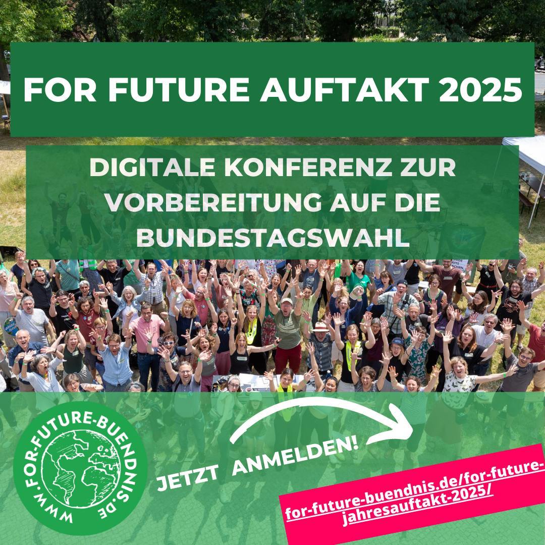 tff_germany's tweet image. 🚨 Save the Date: Am 18.01.25 ist #forFuture Jahresauftakt! Euch erwarten spannende Impulse, Expert:innen-Workshops, for Future-Projekte und viel Vernetzung! Hier geht's zur Anmeldung: for-future-buendnis.de/for-future-jah…