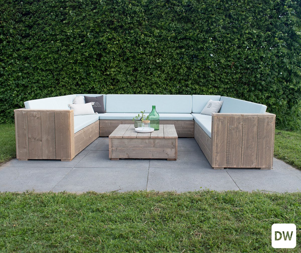 De u-bank voor in je tuin(kamer) wordt in drie aparte delen bij u thuis bezorgd. U bepaalt zelf de indeling, kleur kussens, behandeling, afmetingen, en of u wel of geen armleuning(en) wilt.
dutchwood.nl/nl/hoekbank/u-…
#ubank #hoekbank #loungebank #tuinkamer