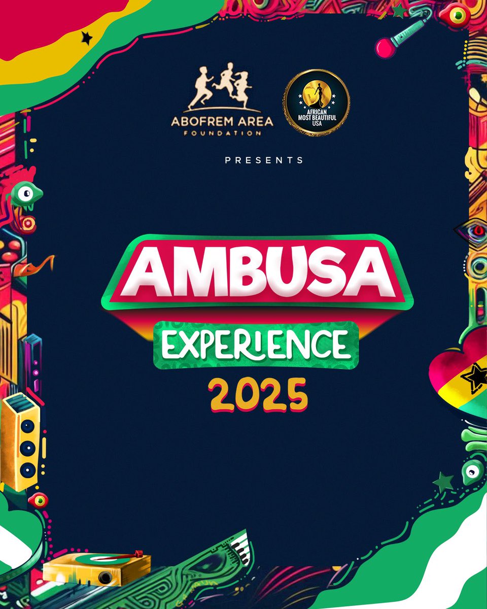 The Abofrem Area Foundation (@abofremfound) on Twitter photo Ready for the experience? Another season is upon us as Ghana clashes with Nigeria in America for the AMBUSA EXPERIENCE 2025. Who do you want to see perform Live on stage? #AMBUSAEXPERIENCE2025 ๐ฌ๐ญ๐ณ๐ฌ๐ฅ
Event powered by the <a href="/AbofremFound/">The Abofrem Area Foundation</a> . Follow us for all updates ๐ฌ๐ญ๐ณ๐ฌ๐ฅ Ready for the experience? Another season is upon us as Ghana clashes with Nigeria in America for the AMBUSA EXPERIENCE 2025. Who do you want to see perform Live on stage? #AMBUSAEXPERIENCE2025 ๐ฌ๐ญ๐ณ๐ฌ๐ฅ
Event powered by the <a href="/AbofremFound/">The Abofrem Area Foundation</a> . Follow us for all updates ๐ฌ๐ญ๐ณ๐ฌ๐ฅ
