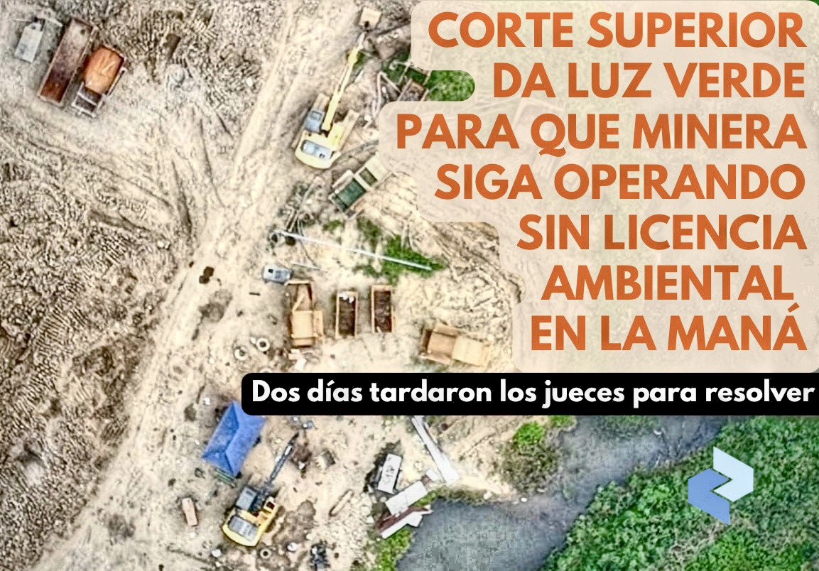 CodigoVidrioEc's tweet photo. Tres jueces conocieron y desecharon, en dos días, la Acción de Protección que el Tribunal Anticorrupción concedió en junio y suspendió la explotación minera en La Maná, Cotopaxi, por daños al ambiente. Comiange opera otra vez sin licencia ambiental. 
➡️ https://t.co/UPfOdGdU9Z https://t.co/6ciSrHVnTN
