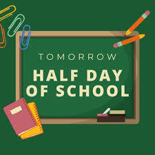 JGHS Parents:

This is a friendly reminder that tomorrow (Tuesday, October 22nd) is a half day of school.  Students will be dismissed at 10:30 am.