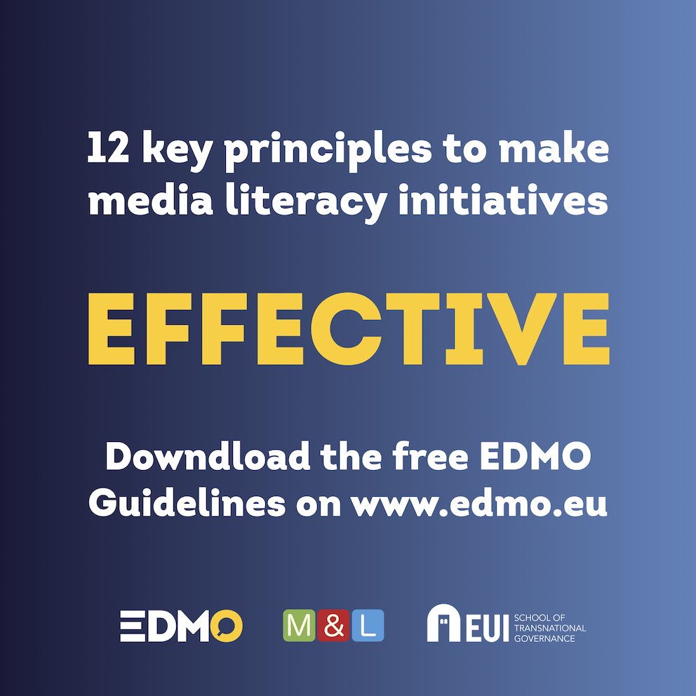 EDMO Guidelines for Effective Media Literacy Initiatives is out now! For NORDIS they offer an excellent benchmark to forthcoming NORDIS joint digital information campaigns for the benefit of informed citizens. Find the guidelines 👉nordishub.eu &amp;