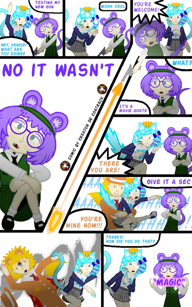 CreatorCoatrack's tweet photo. Chronicles of Our Sanities: Sharpshot
"Do you believe in magic?"
#art #comic #webtoon #webcomic #webcomics #comics #digitalart #2d #funny #WebcomicCreators #OnlineComics #ArtistsOnTwitter #ComicArtists #DigitalArtists #Webtoons #ComicStrips #GraphicNovels #IndieComics https://t.co/Vvmhc0Ezw4