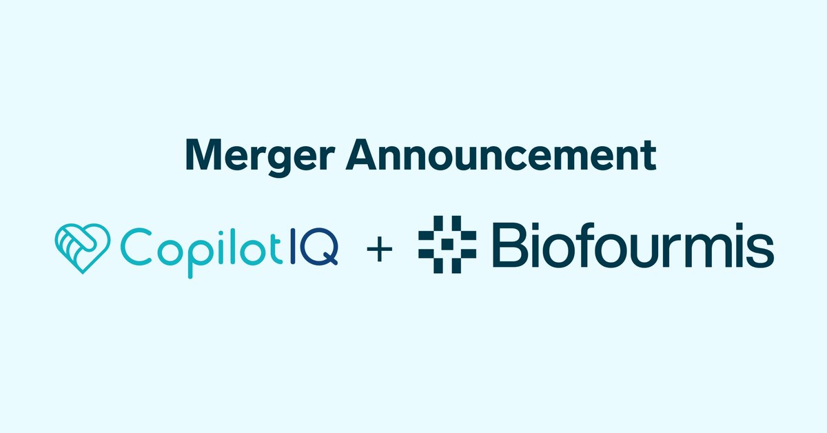 🚀 Big news: CopilotIQ &amp; Biofourmis are merging! 🚀
Together, we're creating the first AI-driven, end-to-end platform for in-home care, covering the full care continuum. This merger means better outcomes &amp; experiences for patients &amp; clinicians. businesswire.com/news/home/2024…
