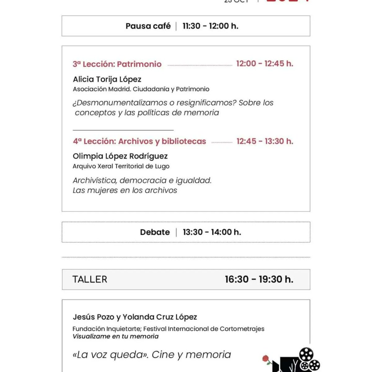 YolandaCruzL's tweet photo. A Guadalajara para participar en el Seminario Memoria &amp; Democracia en la Univ. de Alcalá. ¡Gracias por contar con @FInquietarte @VisualizameEn  @jess_pozo  y conmigo para hablar de por qué y cómo el cine preserva la memoria @grafosfera  @largocaballerof https://t.co/D3lqkiYn56