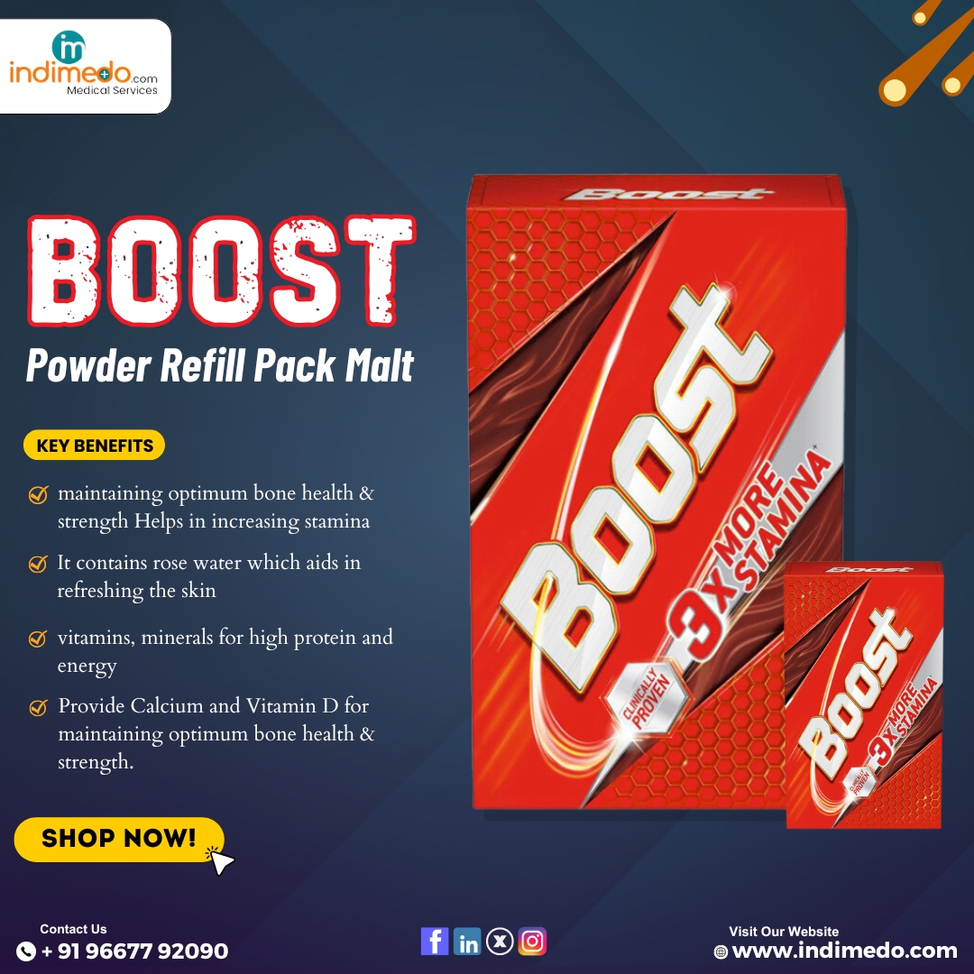 Indimedodotcom's tweet image. Buy Now - indimedo.com/products/nutri…

Boost Powder Refill Pack Malt
#indimedo #onlinepharmacy #boostyourenergy #highproteindrink #increasestamina #maltbasedhealthdrink #vitaminsandminerals #bonehealth #musclesupport #boostpowder #staystrong #fitnessfuel #healthandwellness