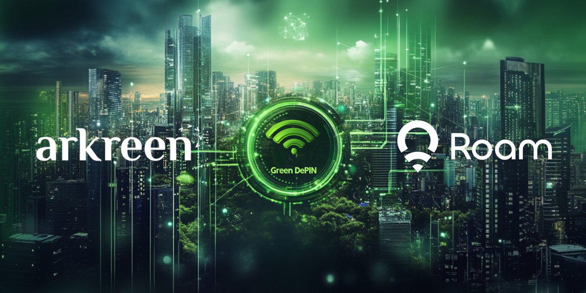 Roam 🌐 x Arkreen 🌿 partnership is live! 🚀

🔗 Roam the world, connect the people, green the planet. 🌍

Roam's decentralized telecom data layer 🛰 + Arkreen’s on-chain offset protocol with green energy ⚡️ = Carbon-neutral Green DePIN Wireless Networks! 🌱🌍

💡 Rewarding