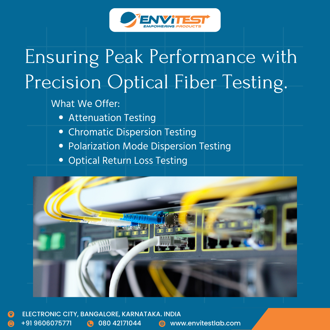envitestlab's tweet image. Ensure your optical fiber cables are up to the mark with Envitest Lab’s expert testing services. Visit our website to learn more and get in touch with us today!

For more info visit: envitestlab.com/optical-fiber-…

#OpticalFiberTesting #FiberOptics #EnvitestLab