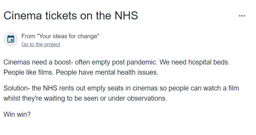 Turning Cinemas into waiting rooms