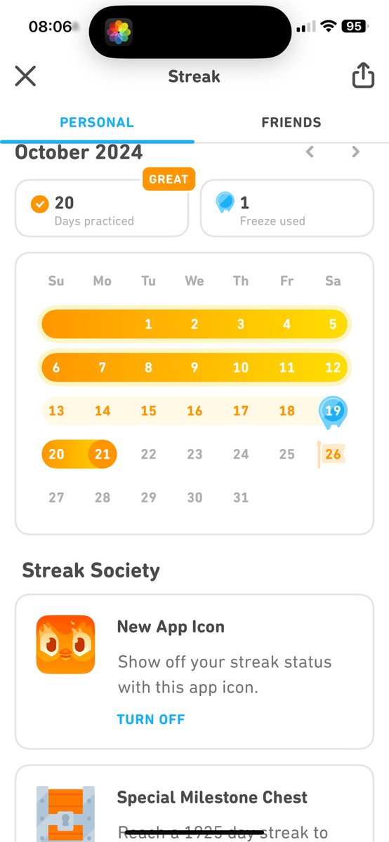 iolstephanie's tweet photo. @duolingo I did my daily lesson while at brunch with my child on Saturday. I took screenshots of anything we need to study further. However, I see it says I used a streak freeze. I’m so confused?! Help!!! I don’t want to anger the owl! 😳😭 https://t.co/mXtc1KyUY4