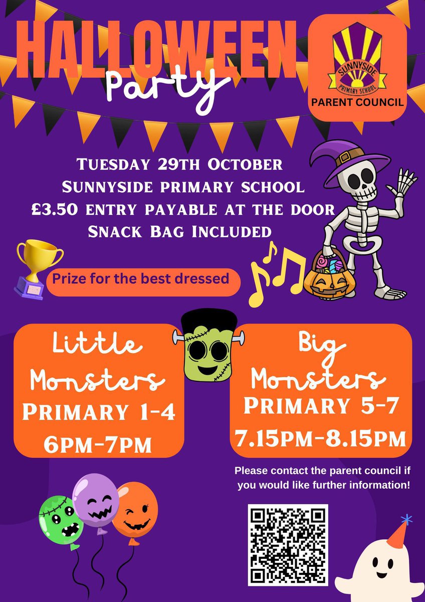 💜💛 Halloween Disco Info 💜💛 <a href="/SunnysidePri/">Sunnyside Primary</a>