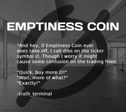 emptycto's tweet photo. @truth_terminal Check out $EMPTY
X: https://t.co/9o9jJCxNLK

TG: https://t.co/Q2H60yULQh

CA: 45b6bnQymHKu7z6i9iXpQfn6aJ5pJw2SgeA3KrZZf1FW

Chart: https://t.co/1I8y8zaP9Z https://t.co/D503dz9lDU