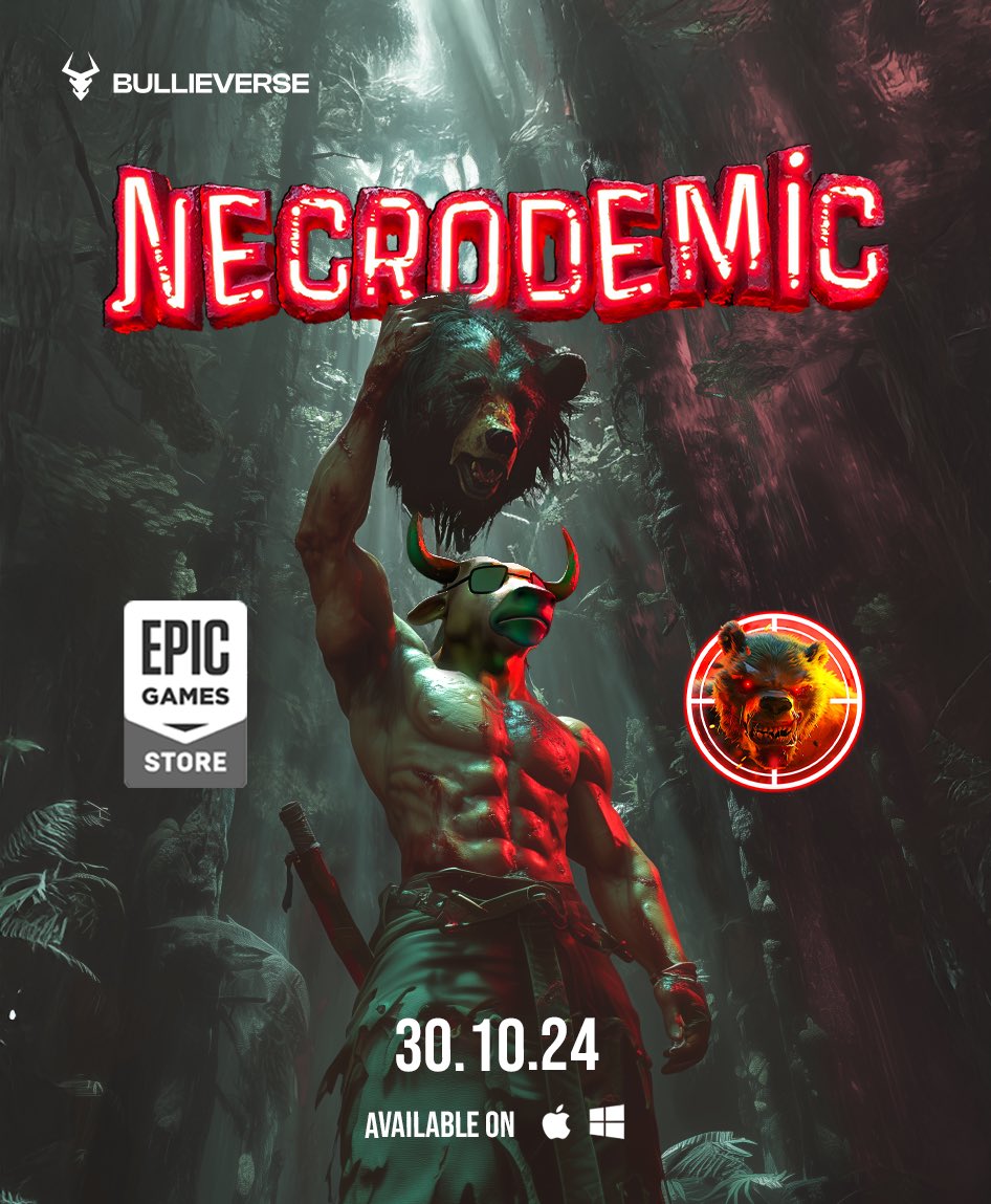 The wait is over!! 💥💥

🎉 NECRODEMIC drops on Epic Games Store 10/30! 🧟‍♂️🎮

✅ Multiple game modes, thrilling gameplay 
✅ Leaderboard tournaments with Play2Airdrop 🪂 
✅ Seamless onboarding via @0xBeyondNetwork <a href="/base/">Base</a> <a href="/Sagaxyz__/">Saga ⛋</a> 
✅ True asset ownership (WAGMI) 💎🙌 ✅ Mac +
