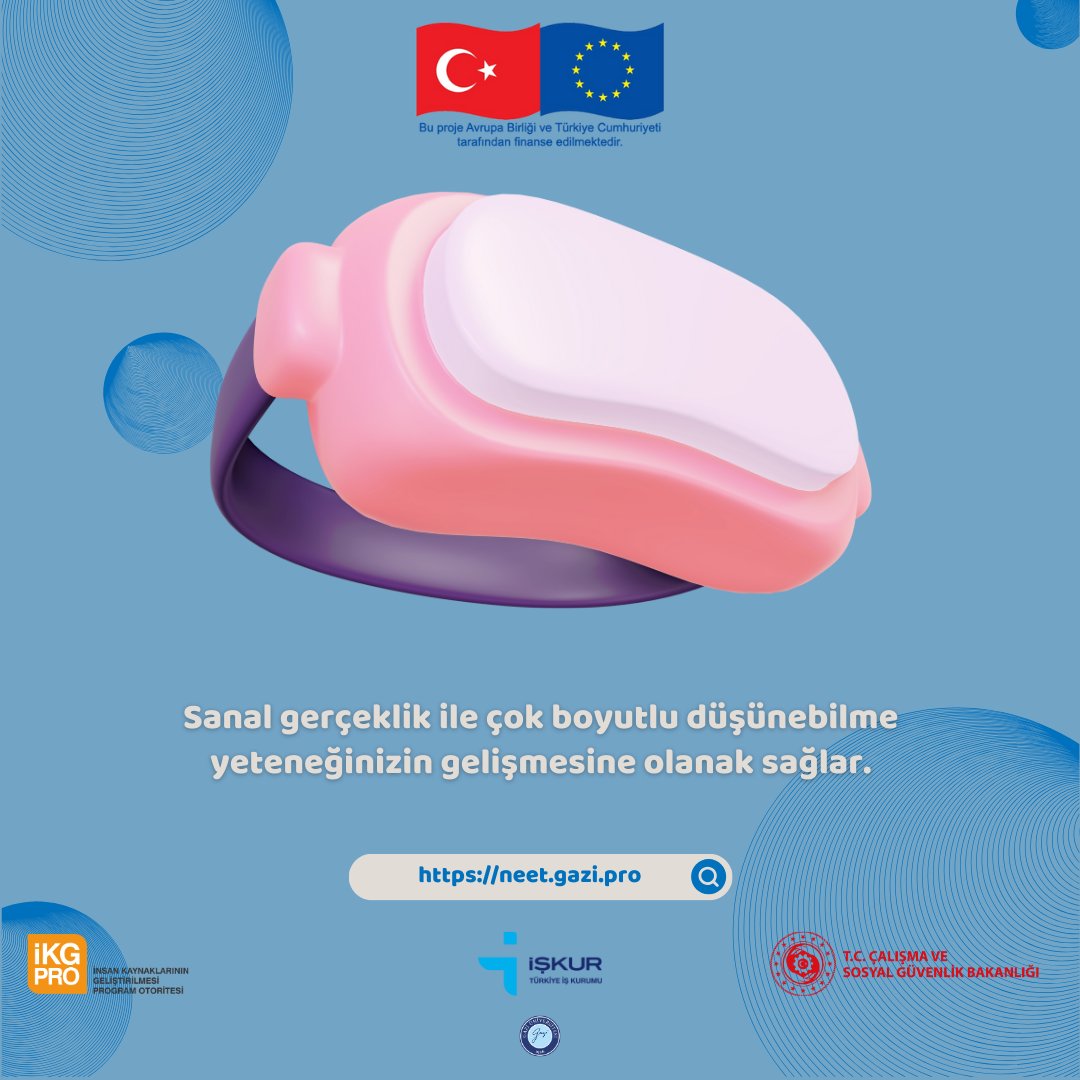Web adresimizi ziyaret edin: neet.gazi.pro 

#neetproiyigelecek #neetpro #gaziüniversitesi #vr #sanalgerçeklik #avrupabirliği #avrupabirliğiprojesi #işkur #işkurankara #türkiyeişkurumu #ikgpro

<a href="/EUDelegationTur/">AB Türkiye Delegasyonu🇪🇺EU Delegation to Türkiye</a>
<a href="/IKGPRO/">İKG PRO</a>
<a href="/TurkiyeIsKurumu/">İŞKUR</a>
<a href="/NEET__PRO/">NEET PRO</a>
<a href="/Gazi_Universite/">Gazi Üniversitesi</a>