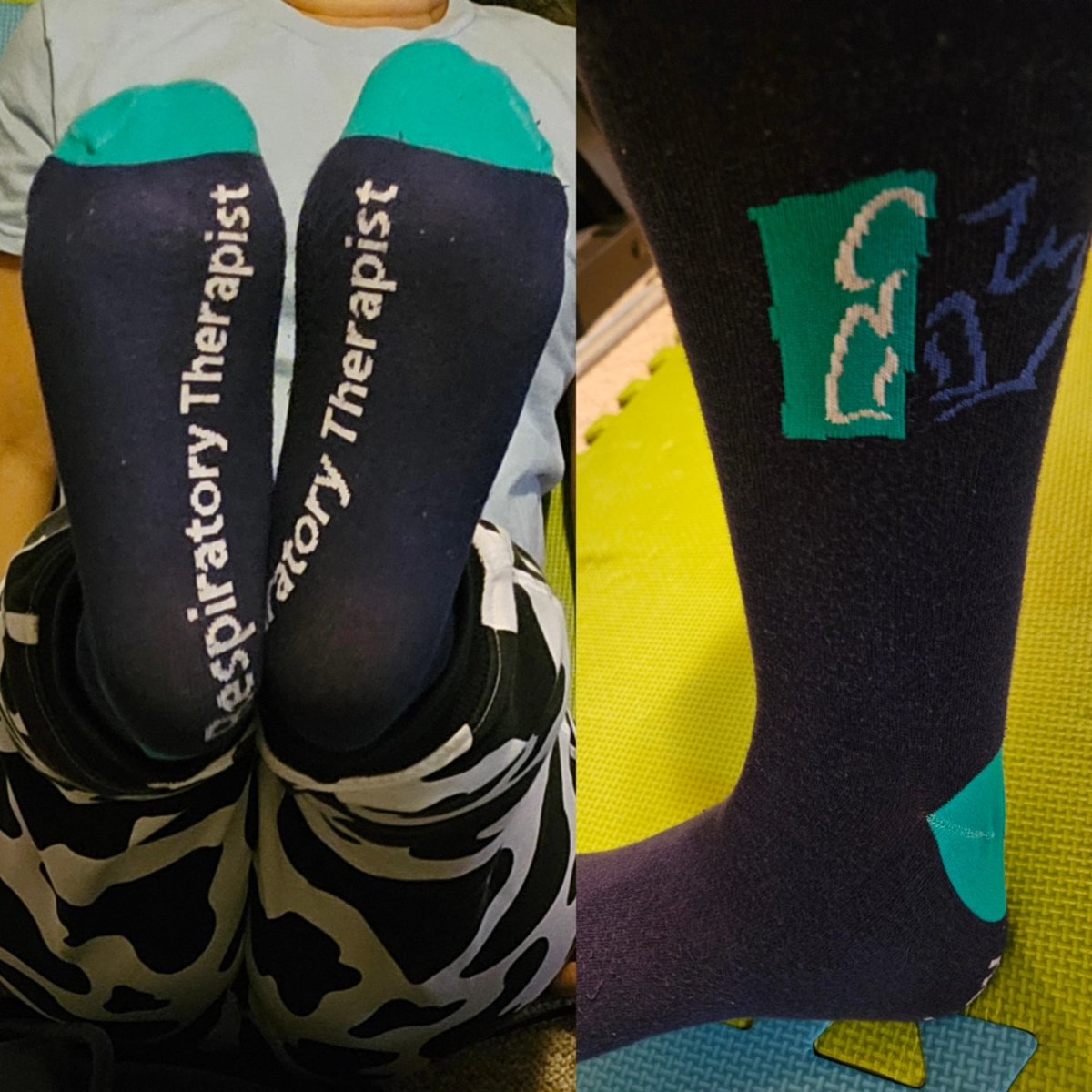 MikaRRT's tweet photo. #RespiratoryTherapyWeek2024 Day 2‼️ Showing the latest @SickkidsT t-shirt + an "oldie" long sleeve. @RTSociety_ONT tank for the workout. And @CSRT_tweets socks.
#RTweek2024 #RCWeek2024 https://t.co/cB37uoDA6p