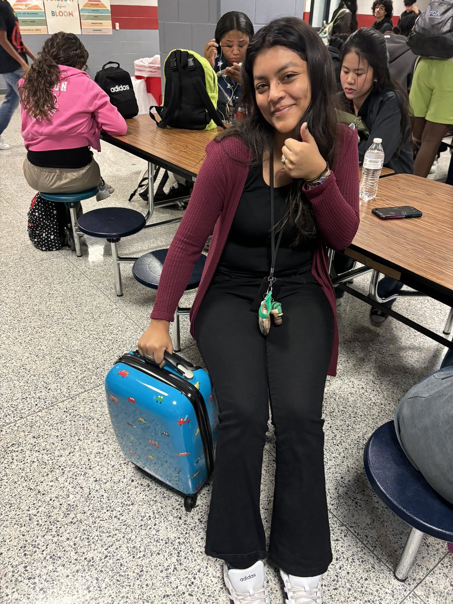 THS_Tigers's tweet photo. Our Tigers are all in with this spirit day!! Love to see their creativity! #AnythingButABackpack #HOCO24 https://t.co/T7stSplPr2