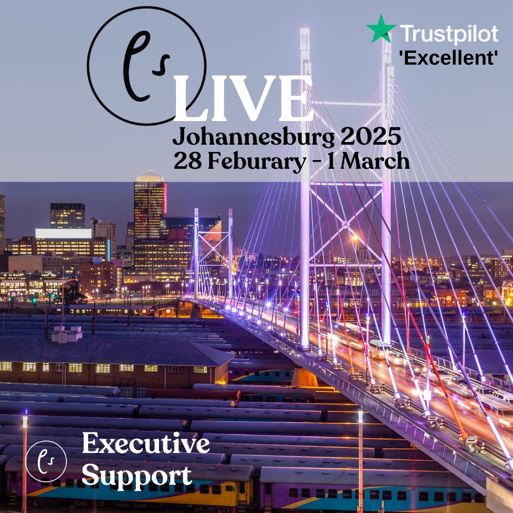 🌟 Join Us at Executive Support LIVE in Johannesburg 2025! 🌟

Don't miss your chance to attend Executive Support LIVE, returning to Johannesburg in 2025!

📅 Date: 28 February &amp; 1 March 2025
📍 Location: Houghton Hotel, Johannesburg

This exclusive two-day event is designed for