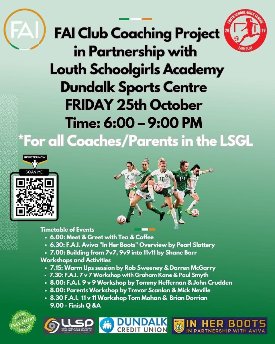 Wonderful opportunity if you are involved or thinking or getting involved at your local LSGL club for 2025

Some fantastic insight and knowledge being shared this coming Friday evening ...full details below

Scan the QR CODE to register  ⚽🔴⚪
