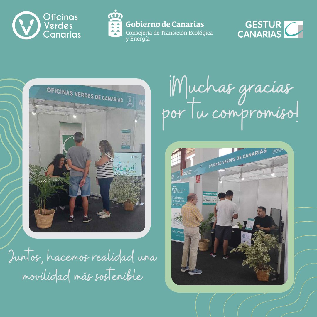 OficinasVerdes's tweet photo. 🚘ℹ️ Queremos agradecer a todos los que nos acompañaron este fin de semana en la 8ª edición del #MOVELEC. Fue un placer informarles sobre las ayudas del programa #MOVES3, que facilitan la adquisición de #vehículoseléctricos e instalación de puntos de recarga.
🌿🌎 Su interés y participación son clave en la #transición hacia una #movilidadsostenible.
💚 ¡Gracias por sumarte al cambio hacia un futuro más verde! 💚