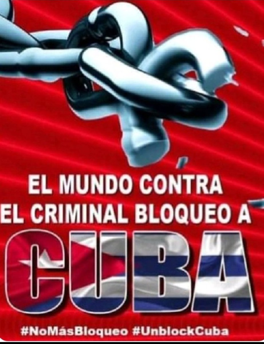 Somos cubanos de los duros, no nos doblegaremos ni ahora ni nunca y esto es una muestra, en otro país hubiera sido diferente.
El #BloqueoGenocida seguirá siendo el causante de nuestras carencias pero estamos #UnidosXCuba
