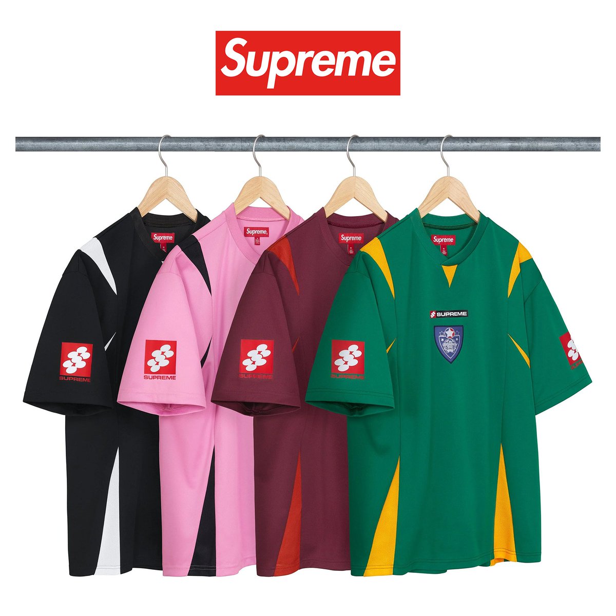 Supreme Crest Soccer Jersey is also expected to release this week