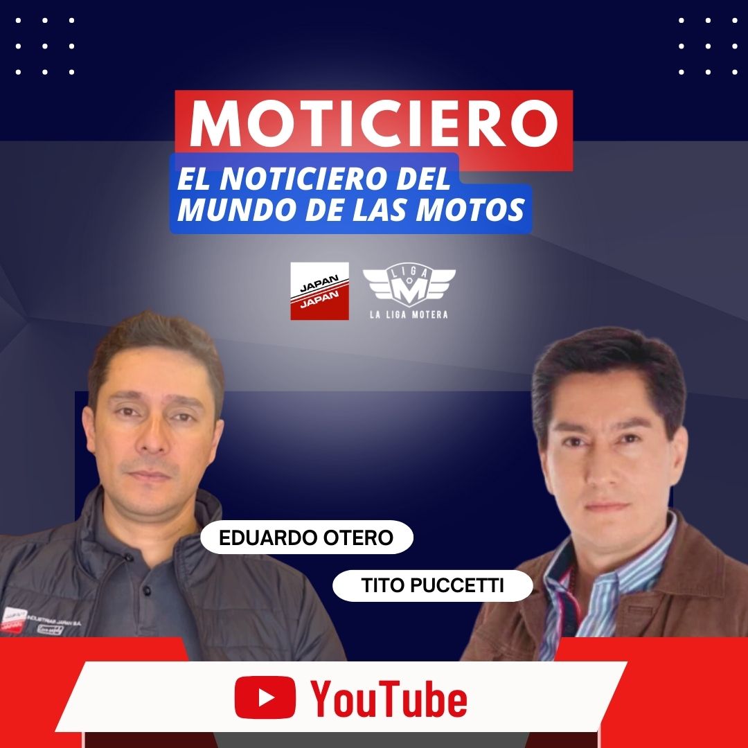 LigaMotera's tweet photo. Mira estas #noticias del #moticiero a través de nuestras plataformas de YouTube y Facebook, síguenos para estar informados con novedades y mucho más del mundo del #motociclismo #novedades #motos 🏍️ @edoterop @titopuccettic 
https://t.co/e2SosKlujC https://t.co/G9yXWktetr