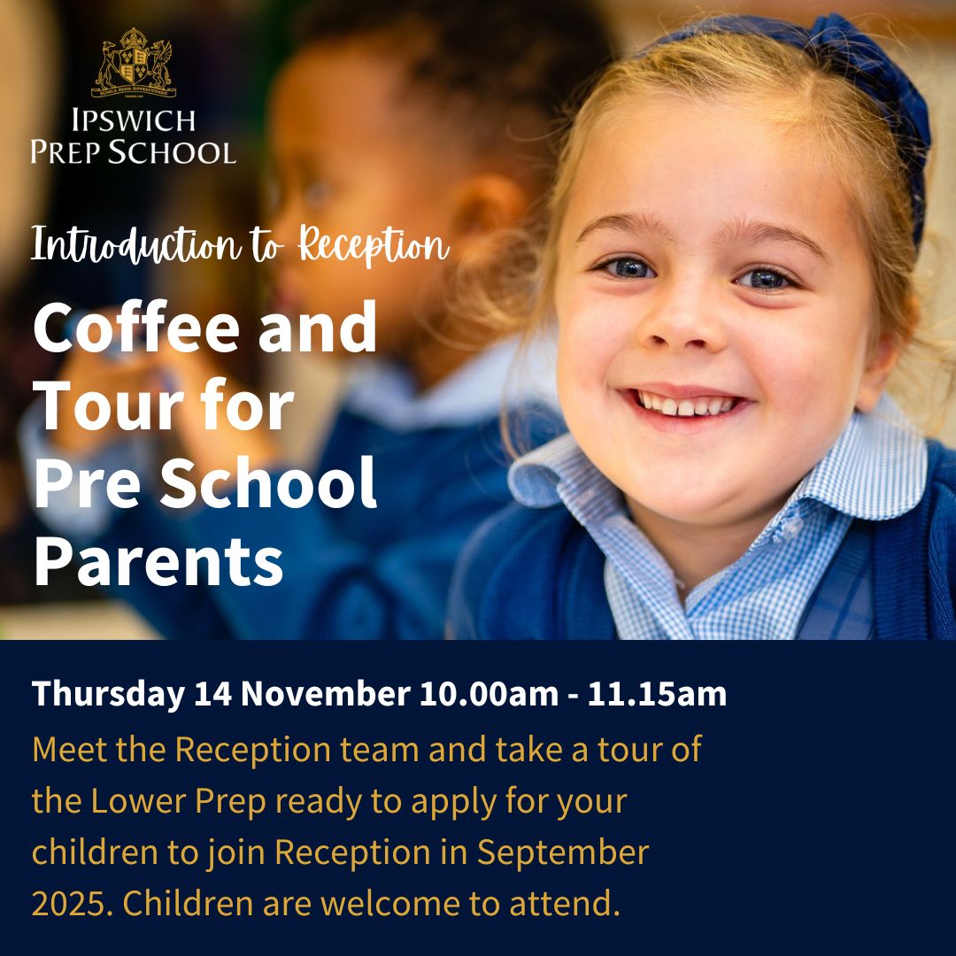 Join us on Thursday 14 November for a Reception Tour &amp; Coffee Morning for parents with pre school aged children who are interested in joining us in September 2025. Register your place online: shorturl.at/TRVL2