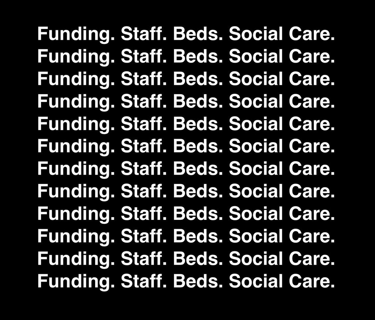 Dear 🇬🇧,

If you want to fix the NHS, these are the most important issues that need to be addressed. End NHS underfunding / privatisation, end the staff haemorrhage, stop cutting beds, and fix social care. Visit change.nhs.uk and tell the govt!

#SOSNHS
