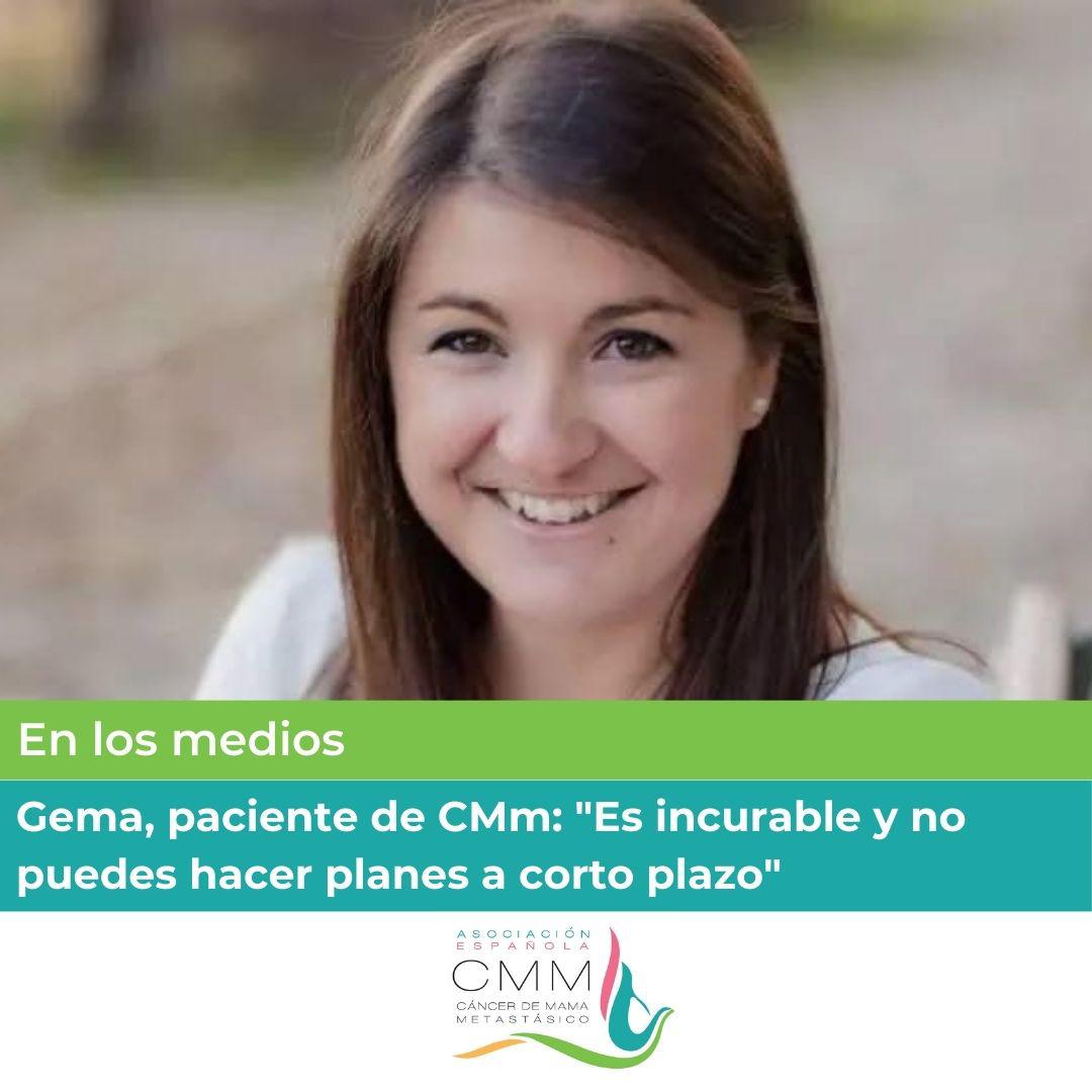 Asociación Española Cáncer de Mama Metastásico (@cmmetastasico) on Twitter photo Gema, paciente de cáncer de mama metastásico: "Es incurable y no puedes hacer planes a corto plazo". Con motivo del Día Mundial del Cáncer de Mama <a href="/lanuevaespana/">La Nueva España</a> entrevista a <a href="/gemablun/">Gema</a>, paciente y vicepresidenta de #AECMM.
#MásInvestigaciónParaMásVida #CMm
cancermamametastasico.es/gema-paciente-… Gema, paciente de cáncer de mama metastásico: "Es incurable y no puedes hacer planes a corto plazo". Con motivo del Día Mundial del Cáncer de Mama <a href="/lanuevaespana/">La Nueva España</a> entrevista a <a href="/gemablun/">Gema</a>, paciente y vicepresidenta de #AECMM.
#MásInvestigaciónParaMásVida #CMm
cancermamametastasico.es/gema-paciente-…