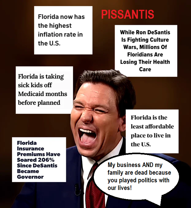 QuestBlackbeard's tweet photo. It's time that Florida ABORTED the #fascist fetal fuck #Pissantis! https://t.co/wuGA7BuxoV