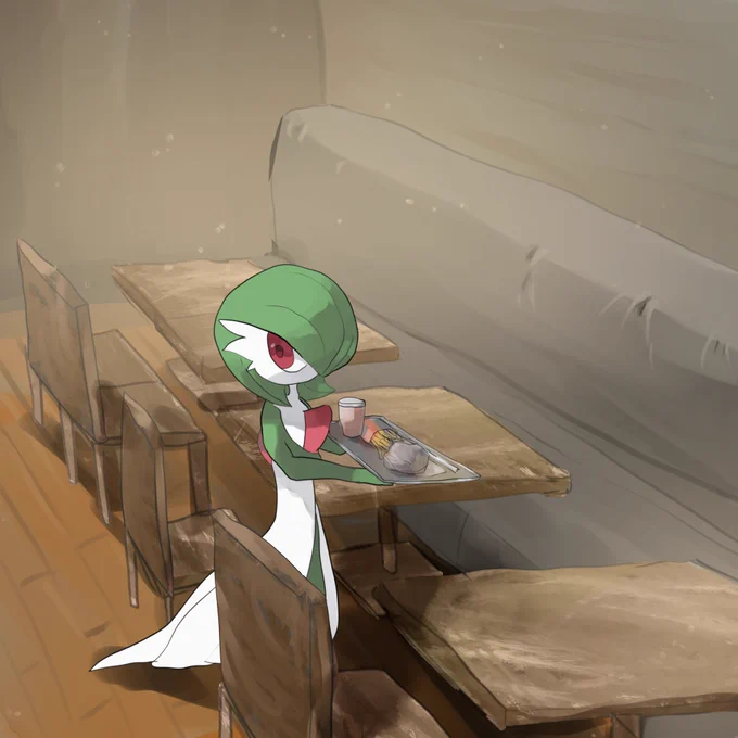 ハンバーガーを食べるポケモンをよく描きがち