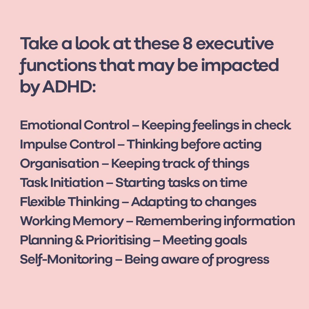 Kapellahub's tweet photo. 🧠 ADHD affects key executive functions that help us manage daily life. From emotional control to time management, individuals with ADHD often face unique challenges, but these challenges don't need to be a limitation. Let’s use this month to raise awareness and reduce the stigma https://t.co/n1OR7geSQr
