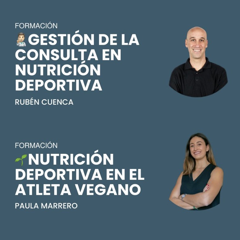 Nuevas formaciones ✅

🚴‍♂️ Cómo gestionar tu consulta de nutrición deportiva
🌱 Nutrición deportiva en el atleta vegano

🎥 100% online

Inscríbete: rcuencanutricion.com/curso-gestion 💥

Consulta las guías docentes ➡️ drive.google.com/file/d/10lSmcU…

Descuento para <a href="/AdinuGranada/">ADINU Granada</a> <a href="/ffarmaciaUGR/">Facultad de Farmacia</a>