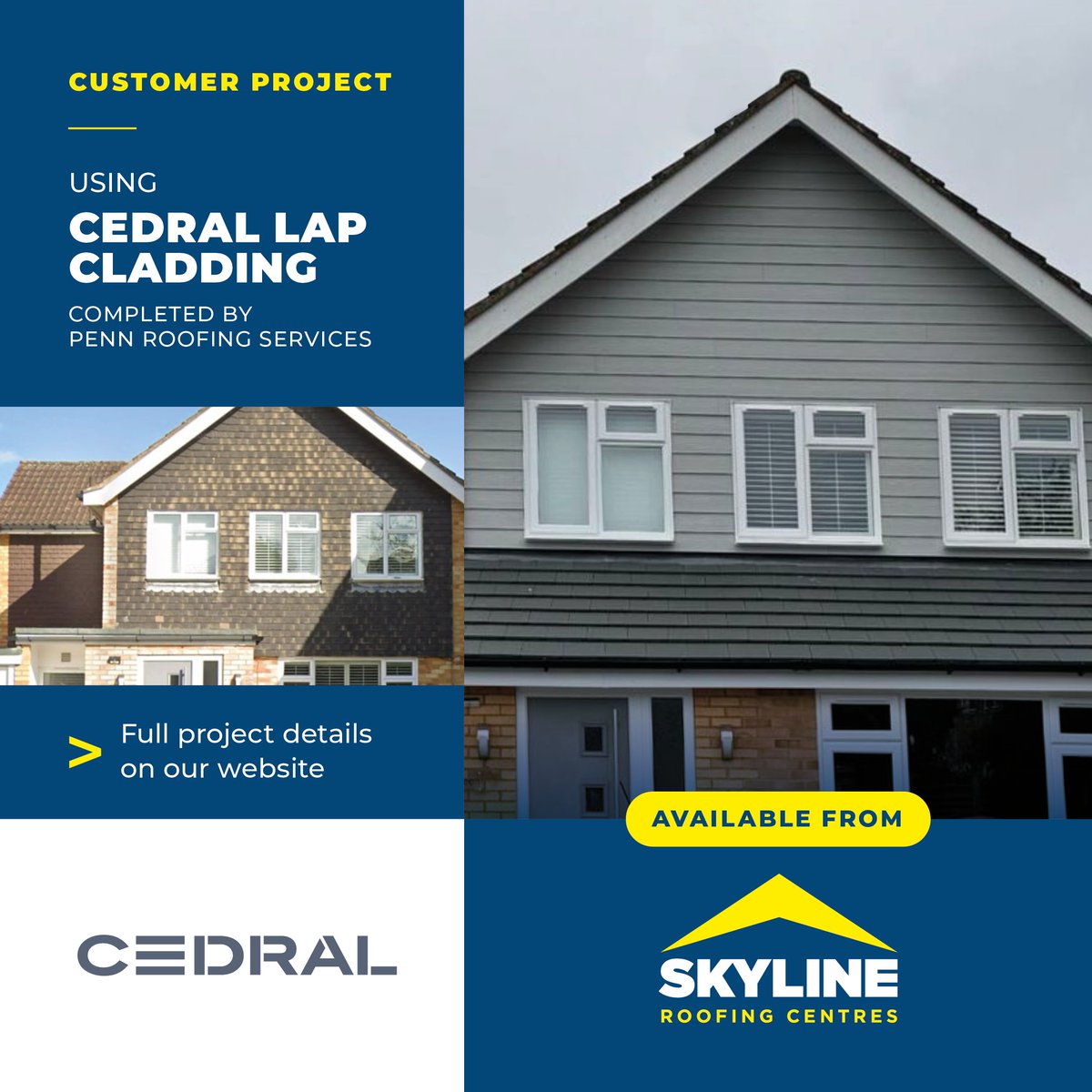 Penn Roofing Services revamped this detached homes original facade with Cedral Lap Cladding. We love this transformation!

Whether you’re cladding an agricultural, industrial, commercial or domestic building, we have the resources to supply everything you need.

<a href="/CedralUK/">Cedral UK by Etex</a>
