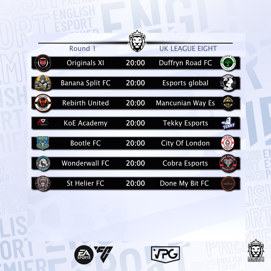 Aaronafc1234's tweet photo. And we are back for another night in @OfficialVPG ⚽️ 

Going live on @Twitch from 8pm for 3 league games 📺

Teamsheet. stream link and fixtures below 👇 

@VPGUK @sbbsfc @VPGBananaSplit 

https://t.co/ck3oKKwlX6 

#esportsglobal #esggaming #esg #vpg #esports #eafc25 #proclubs https://t.co/V4mP3zilJF