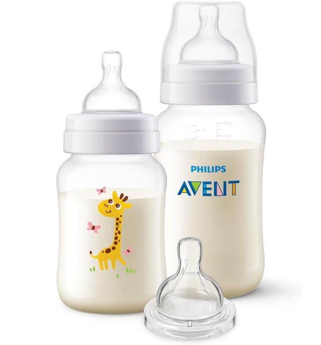 Kit Mamadeiras Anti-colic 260ml Macaco e 330ml + Bico T4 6m+