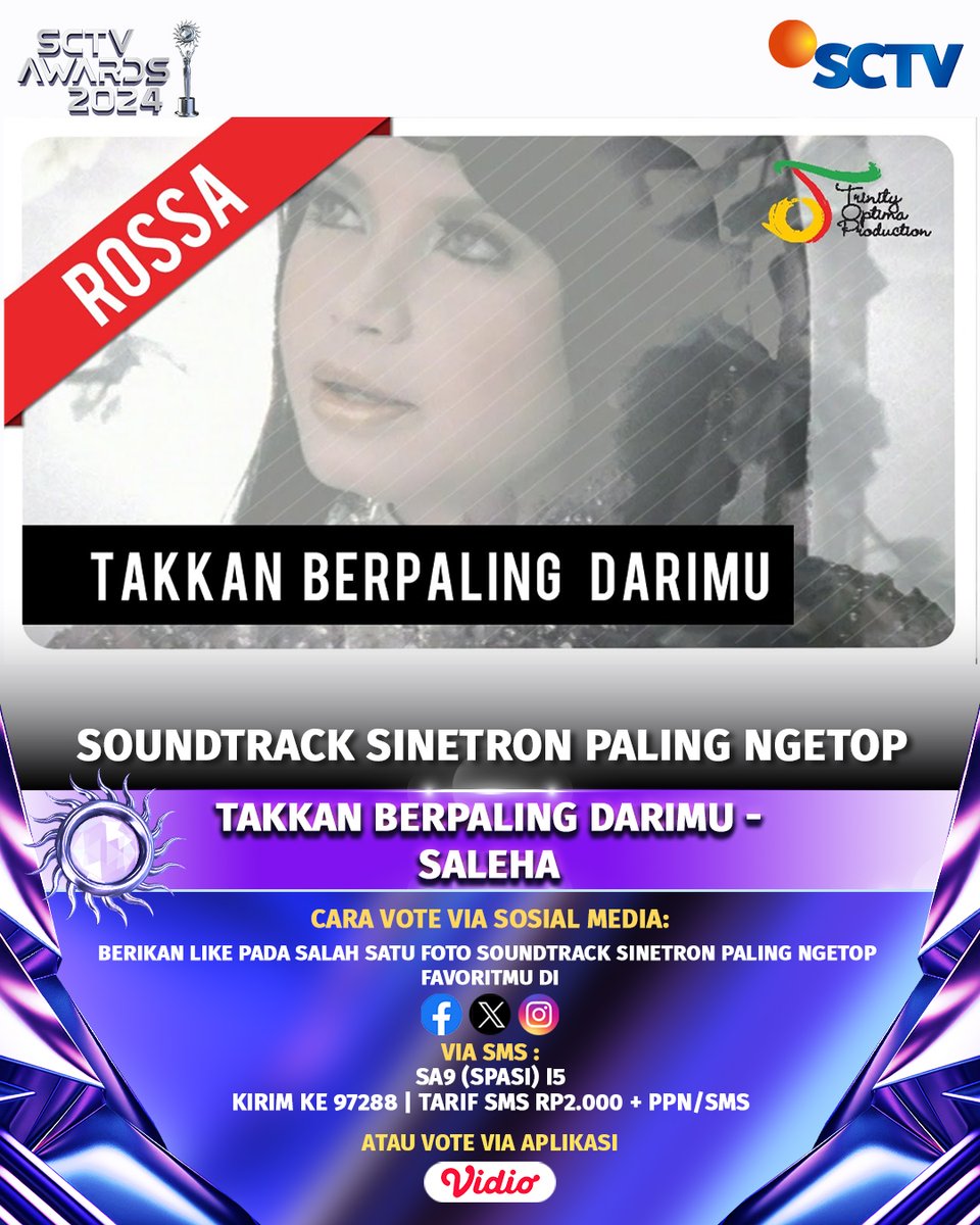Yuk, dukung Takkan Berpaling Darimu - Saleha untuk menjadi "Soundtrack Sinetron Paling Ngetop" dengan cara follow akun social media SCTV dan like foto ini, ya!

#VoteSA2024 #SA9 #SA2024TakkanBerpalingDarimu #SCTVAwards2024 #SCTVSpesial