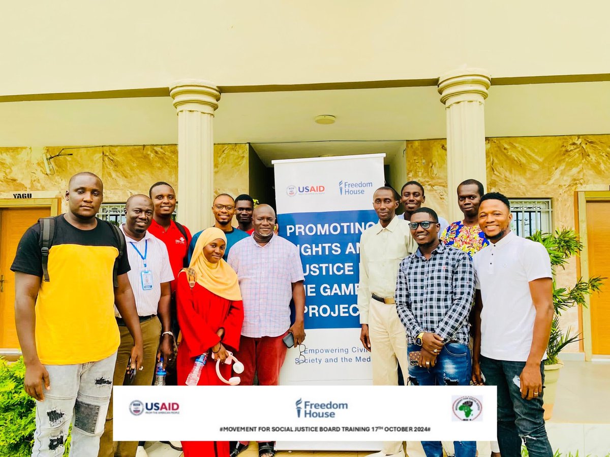 Movement for Social Justice@Official (@movement4sj) on Twitter photo On October 17, 2024, MSJ-4 successfully conducted a comprehensive training for its board committee with support from the #Freedom House, <a href="/PRJ_Gambia/">Promoting Rights and Justice</a>, marking a significant step in enhancing our organization's capacity. On October 17, 2024, MSJ-4 successfully conducted a comprehensive training for its board committee with support from the #Freedom House, <a href="/PRJ_Gambia/">Promoting Rights and Justice</a>, marking a significant step in enhancing our organization's capacity.