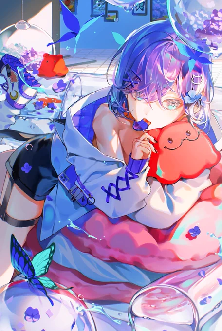# 絵柄が好みって人にフォローされたい#うちの子が好みって人にフォローされたい↑無いから作った月影紫陽(男)が好みな人集まれ(切実) 