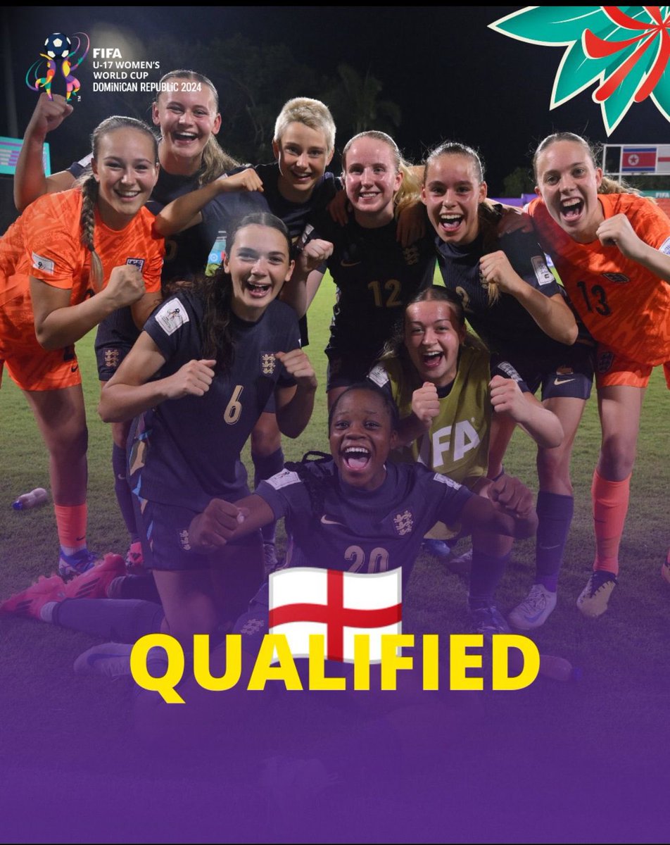 TigersJFC's tweet photo. @hope8777 Journey Continues!

A hard fought 4-2 win versus Mexico after England had a Red Card, the 10 player England U17’s Women have secured Qualification into the 1/4 Finals with only the final group game left versus Democratic People’s Republic of Korea remaining on Thursday https://t.co/6uFcwA9KB4
