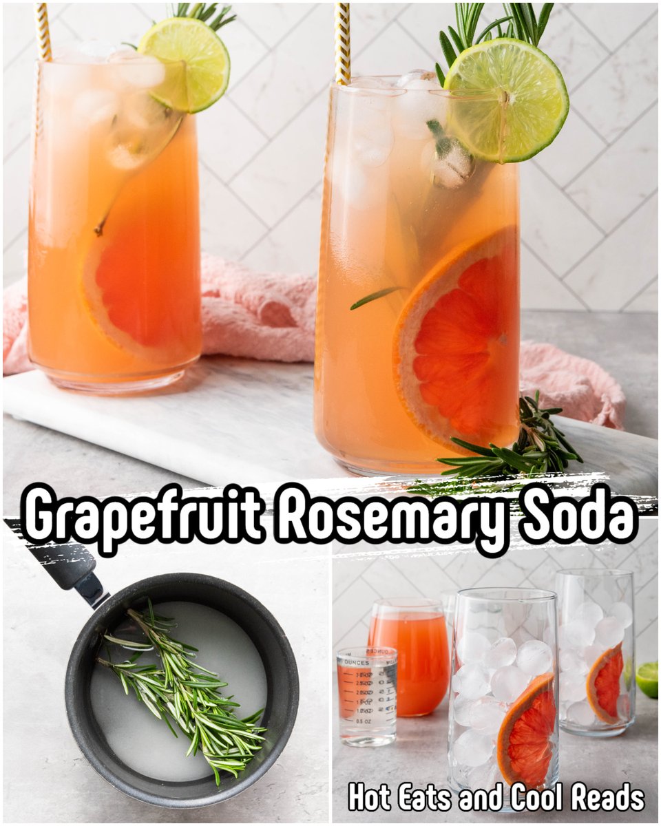 View and print recipe: bit.ly/4hcao3A Pin it for later: pinterest.com/pin/2503016917… Homemade Grapefruit Rosemary Soda is refreshing, slightly sweet and easy to make! Perfect for summer or winter and great for any occasion! So bubbly and also delicious with orange juice!