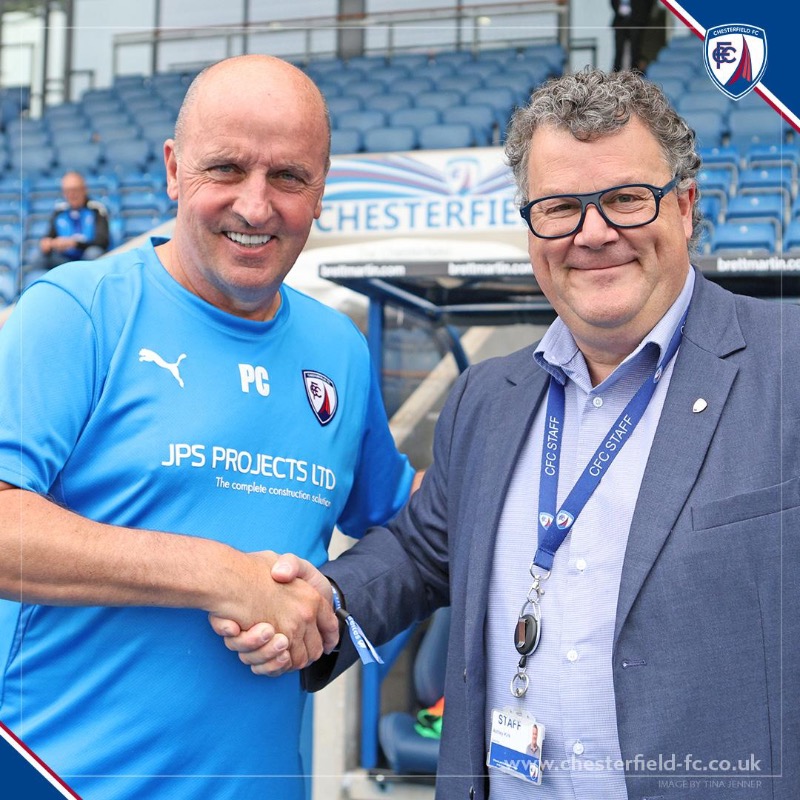 ChesterfieldFC's tweet photo. 📝 NEWS | The club are delighted to confirm that manager Paul Cook and his backroom staff have signed contract extensions.

Read all about it by clicking the link below 👇 

#Spireites