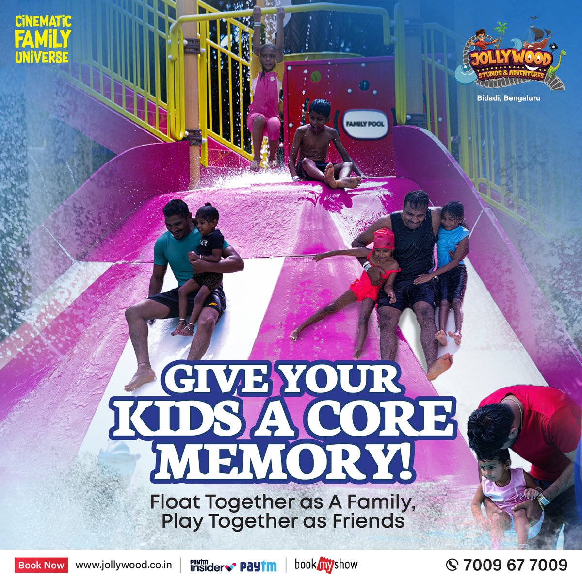 Jollywoood's tweet image. Make a splash with the whole family! 💦 Dive into fun at Jollywood's family pool, where parents and kids can create unforgettable memories together! 🏊‍♂️👨‍👩‍👧‍👦

#Jollywood #WaterRide #FamilyPool #FamilyTime #WaterSlide #Aqua #WaterPark #WaterGames #Bangalore #Bengaluru #Thrill