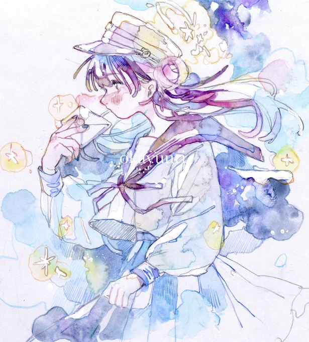 夜間飛行 #illustration 