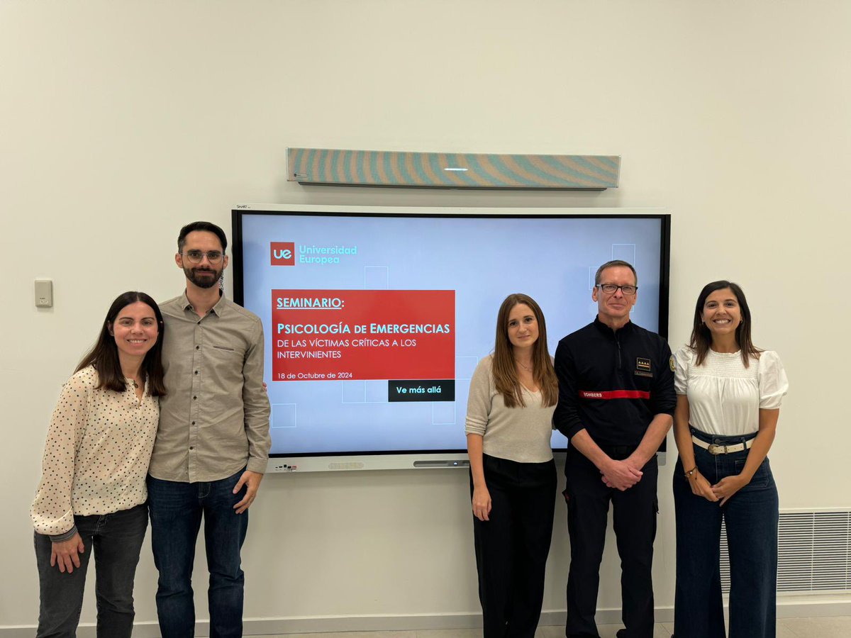 nloucollado's tweet photo. El viernes tuve el placer de participar en un seminario organizado por la Universidad Europea de Valencia sobre “Psicología de Emergencias: de las víctimas a los intervinientes”. Gracias Elia Oliver y Lola Vara por crear este espacio tan necesario para nuestra profesión 🚨 https://t.co/jZ2MWH0opM